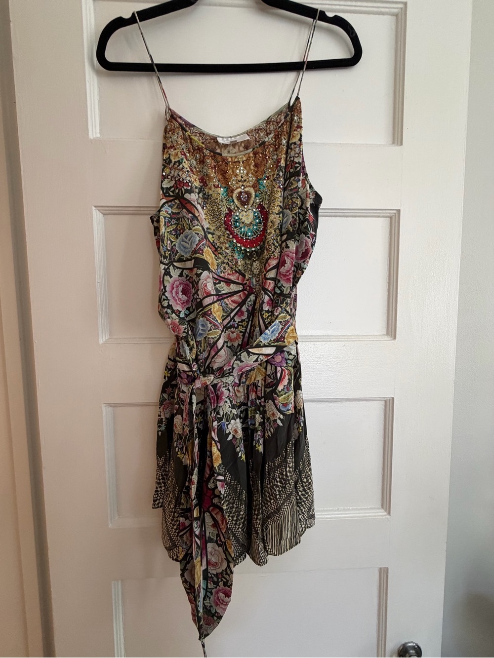 Camilla Flamenco Sweep Silk Crystal Embellished Playsuit Romper Sz L / US 10 / 3 - Picture 5 of 6